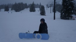 erster Tag Snowboarden
